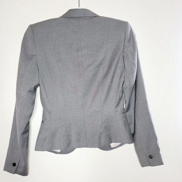H&M Blazer Gray Size 6 Career Jacket Work - Picture 9 of 13